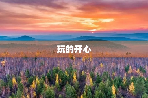 玩的开心 玩的开心