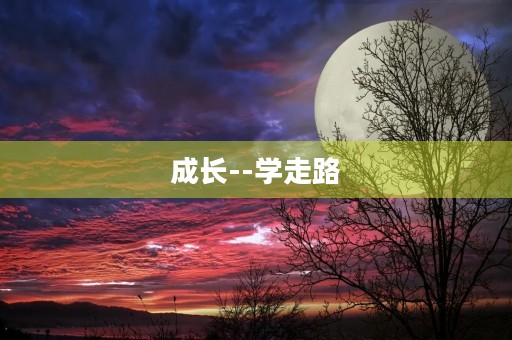 成长--学走路