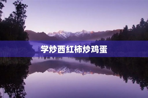 学炒西红柿炒鸡蛋 学炒西红柿炒鸡蛋