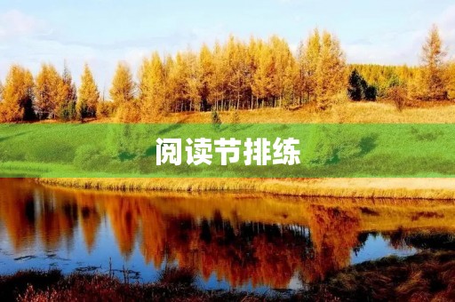 阅读节排练 阅读节排练
