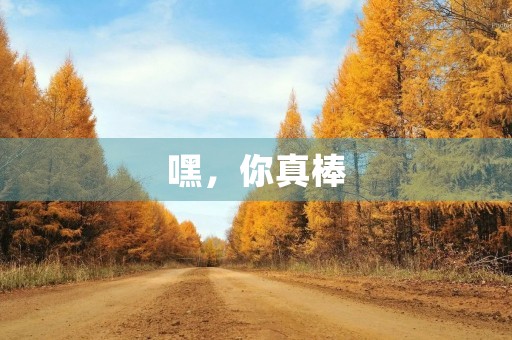 嘿,你真棒 嘿,你真棒