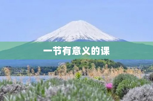 一节有意义的课 一节有意义的课
