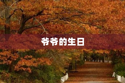 爷爷的生日 爷爷的生日