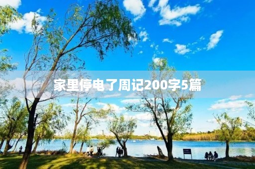 家里停电了周记200字5篇 家里停电了周记200字5篇