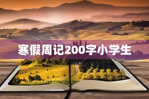 寒假周记200字小学生