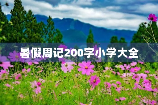 暑假周记200字小学大全 暑假周记200字小学大全