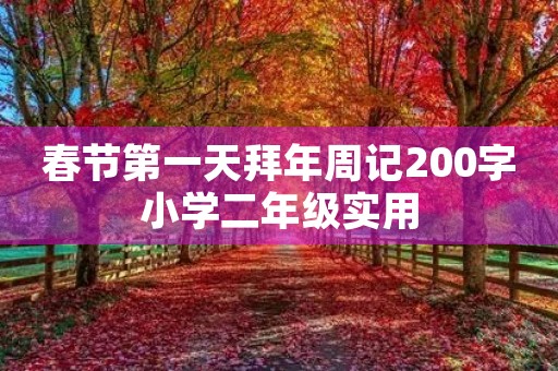 春节第一天拜年周记200字小学二年级实用 春节第一天拜年周记200字小学二年级实用
