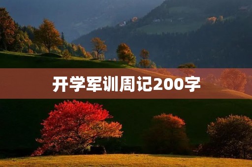 开学军训周记200字