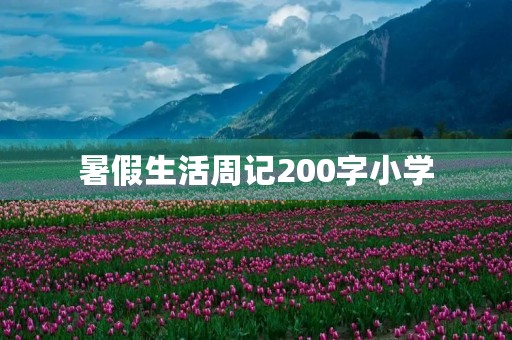 暑假生活周记200字小学 暑假生活周记200字小学