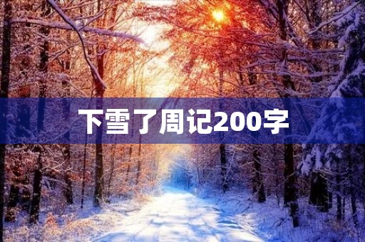 下雪了周记200字