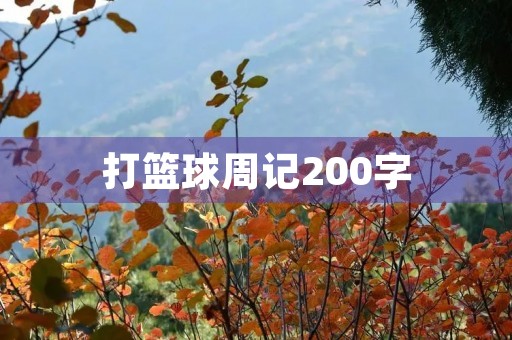 打篮球周记200字 打篮球周记200字