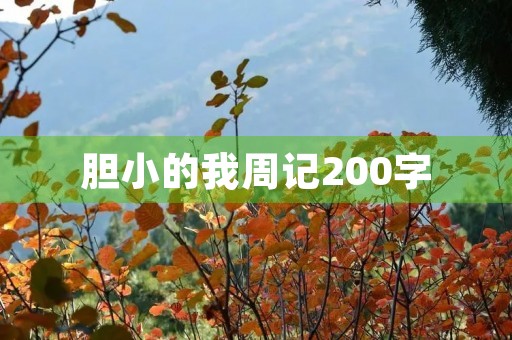 胆小的我周记200字 胆小的我周记200字