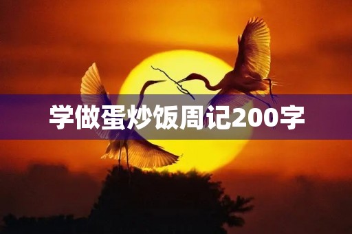 学做蛋炒饭周记200字 学做蛋炒饭周记200字