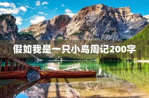 假如我是一只小鸟周记200字 假如我是一只小鸟周记200字
