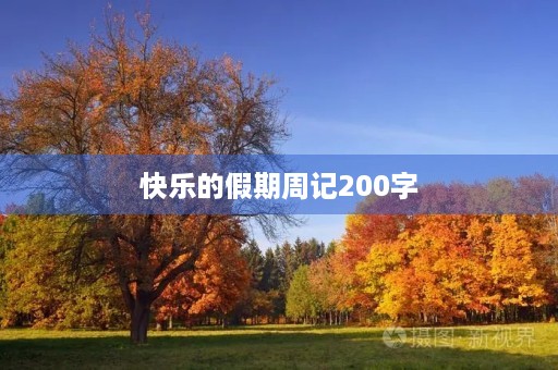 快乐的假期周记200字 快乐的假期周记200字