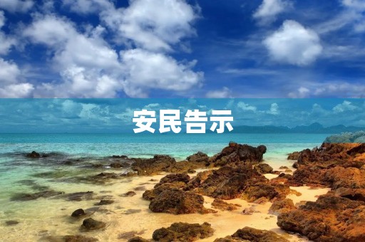 安民告示 安民告示