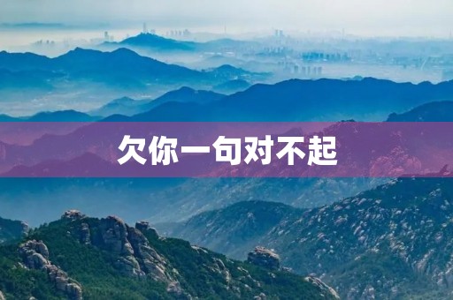 欠你一句对不起 欠你一句对不起