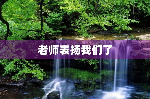 老师表扬我们了 老师表扬我们了