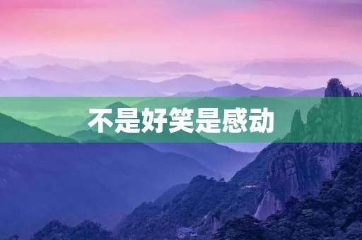 不是好笑是感动 不是好笑是感动