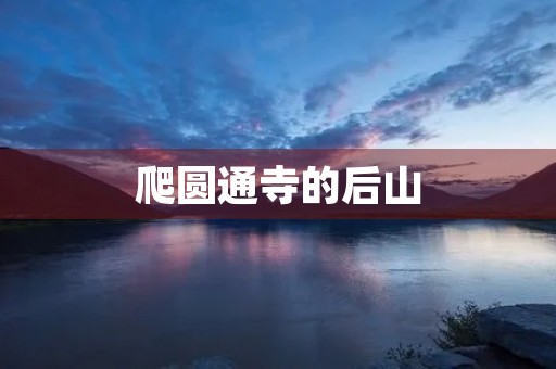 爬圆通寺的后山 爬圆通寺的后山