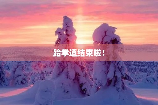 跆拳道结束啦! 跆拳道结束啦!