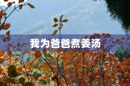 我为爸爸煮姜汤 我为爸爸煮姜汤