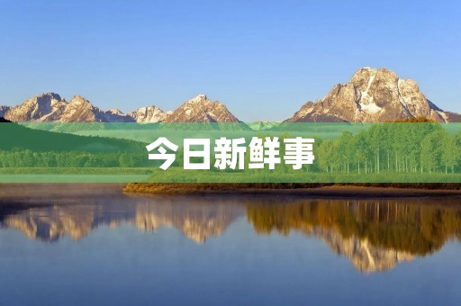 今日新鲜事 今日新鲜事