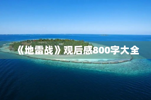 《地雷战》观后感800字大全 《地雷战》观后感800字大全
