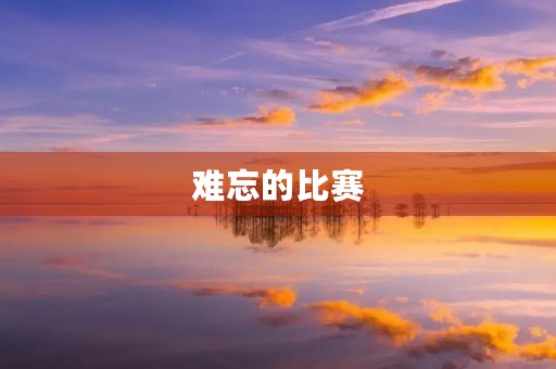 难忘的比赛 难忘的比赛