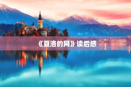 《夏洛的网》读后感 《夏洛的网》读后感