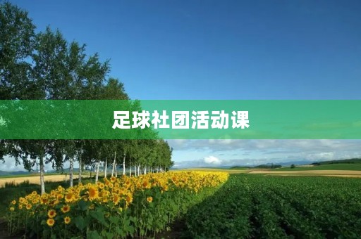 足球社团活动课 足球社团活动课