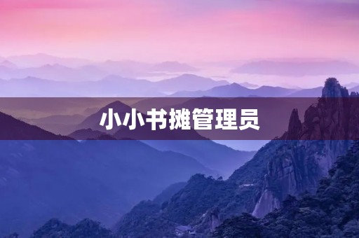 小小书摊管理员 小小书摊管理员