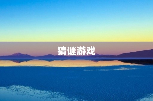 猜谜游戏 猜谜游戏