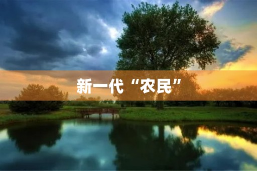 新一代“农民” 新一代“农民”