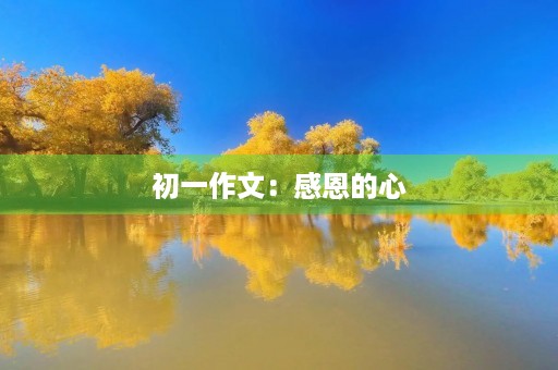 初一作文:感恩的心 初一作文:感恩的心