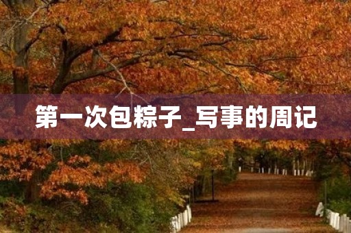 第一次包粽子_写事的周记