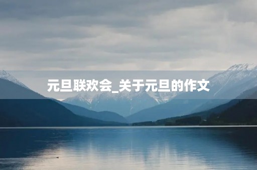 元旦联欢会_关于元旦的作文