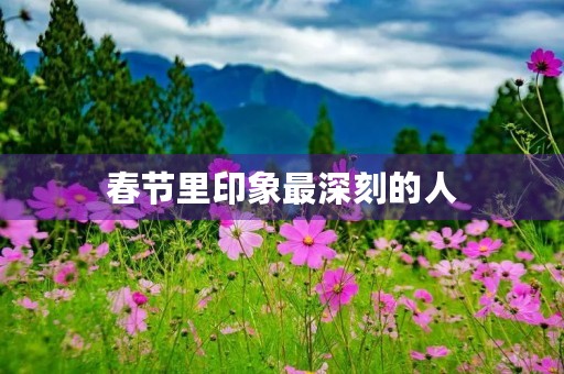 春节里印象最深刻的人 春节里印象最深刻的人
