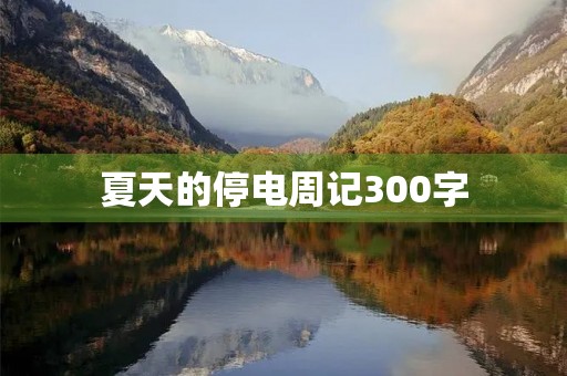 夏天的停电周记300字 夏天的停电周记300字