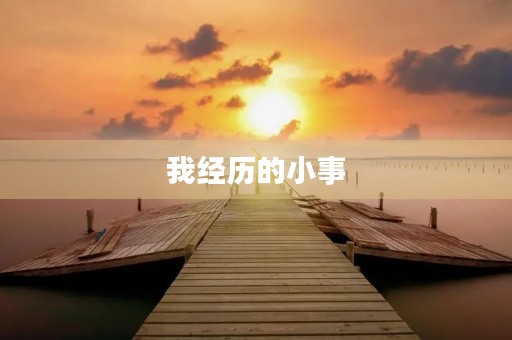 我经历的小事 我经历的小事