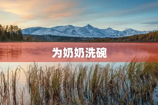 为奶奶洗碗 为奶奶洗碗
