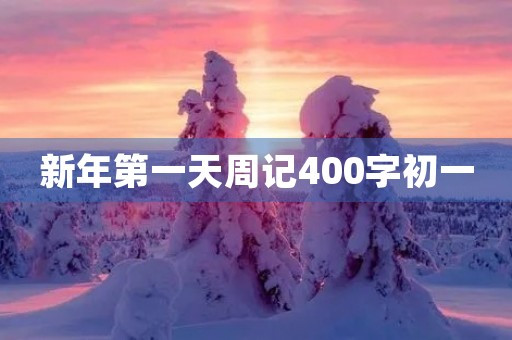 新年第一天周记400字初一 新年第一天周记400字初一