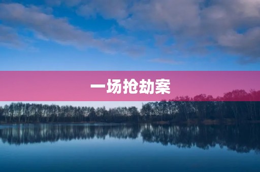 一场抢劫案 一场抢劫案
