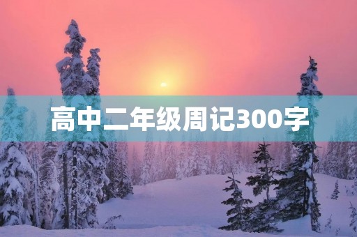 高中二年级周记300字 高中二年级周记300字