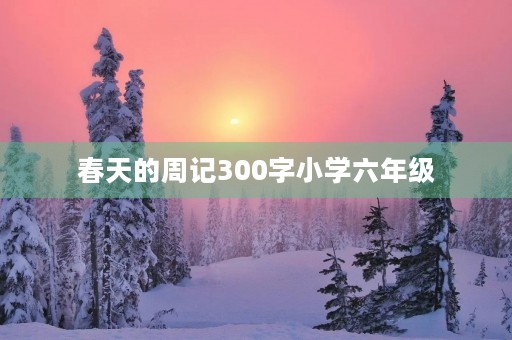 春天的周记300字小学六年级 春天的周记300字小学六年级