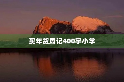 买年货周记400字小学