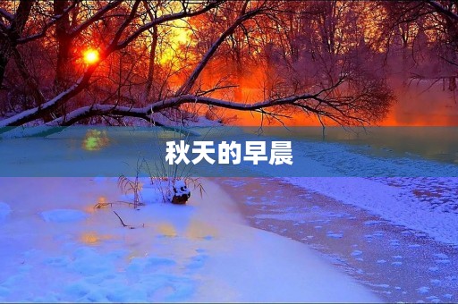 秋天的早晨 秋天的早晨
