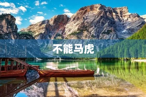 不能马虎