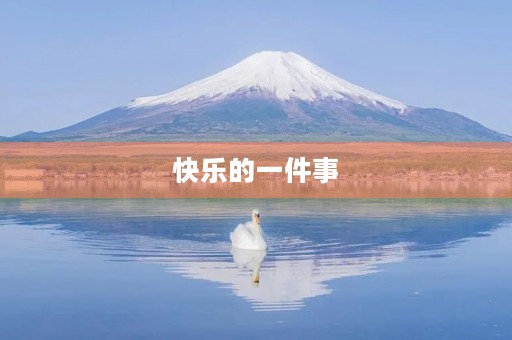 快乐的一件事 快乐的一件事