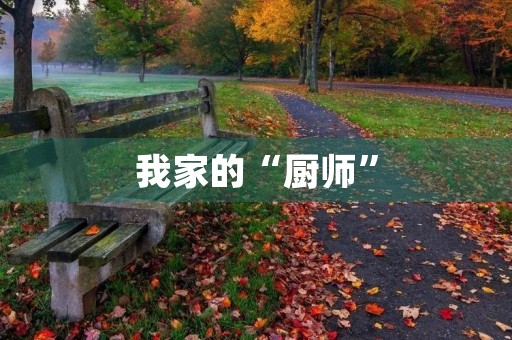 我家的“厨师” 我家的“厨师”